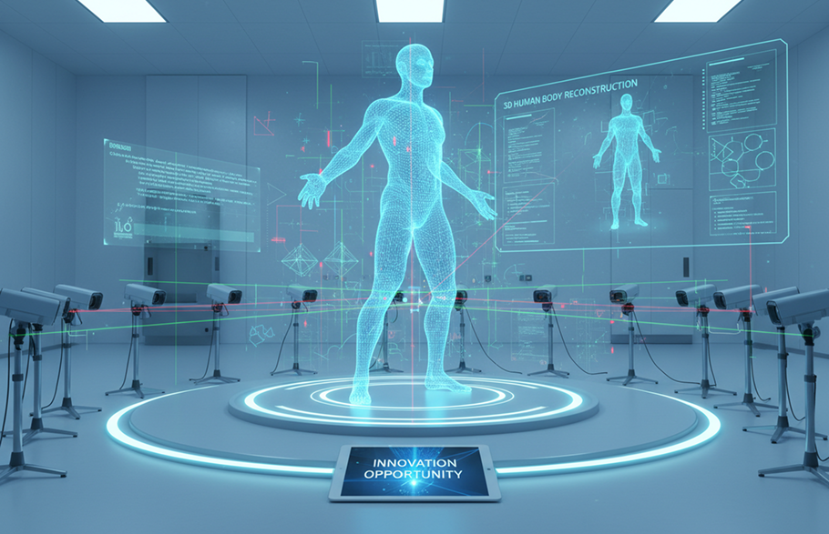 Computer vision applied to 3D human body reconstruction 